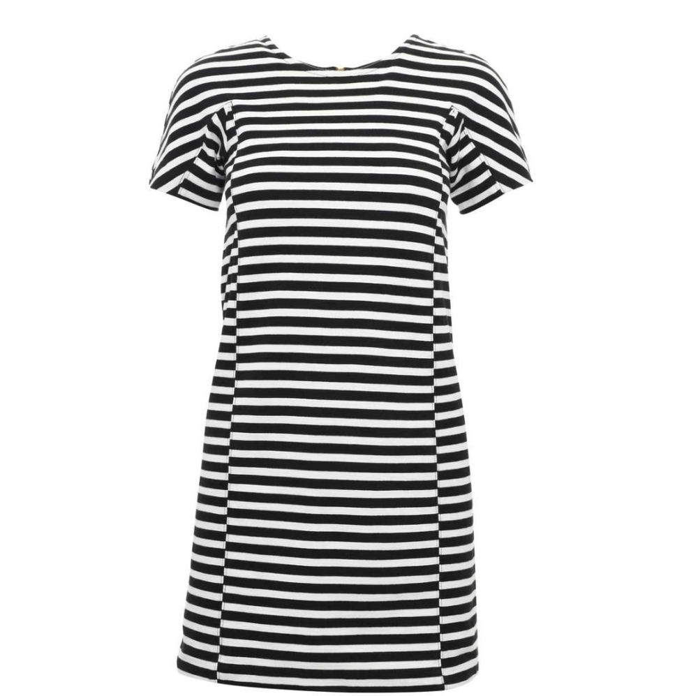 J.Crew Black & White Striped T Shirt Dress XXS